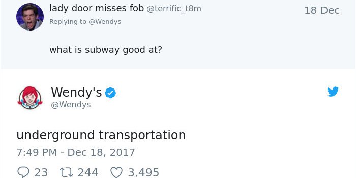 Asado Twitter con el vagón subterráneo de Wendy