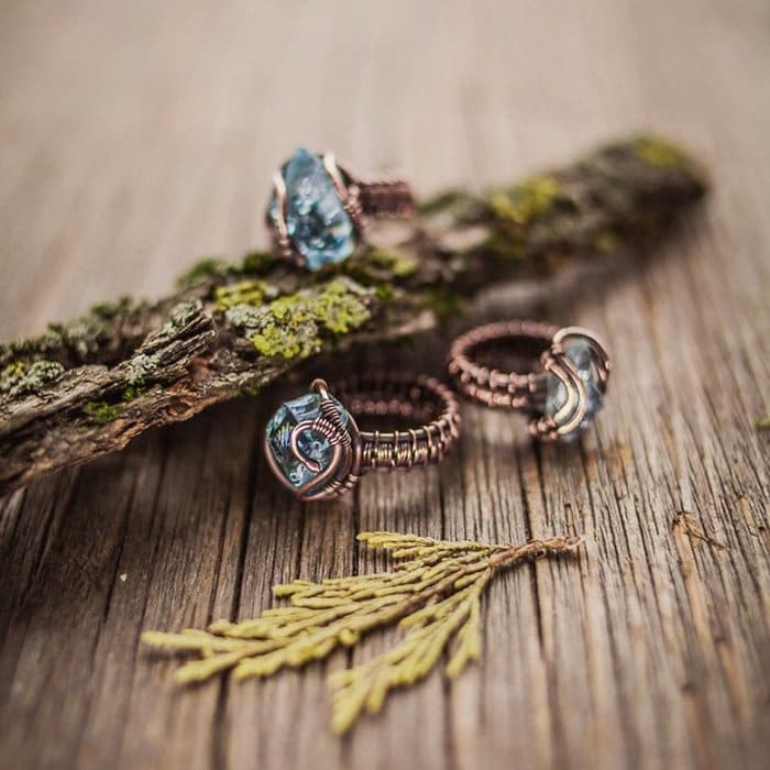 anillos de joyería inspirados en el bosque