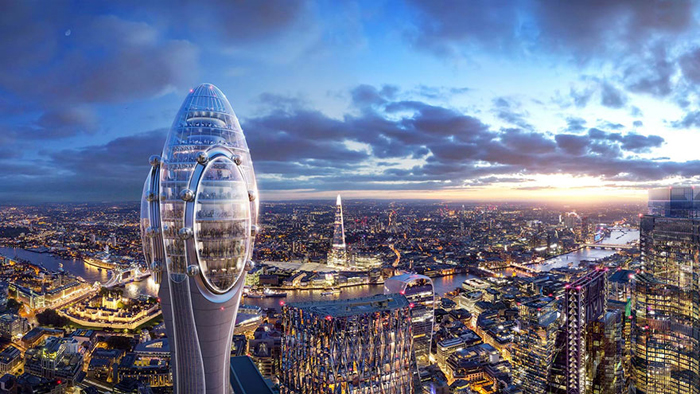 Torre de observación en forma de tulipán de Londres