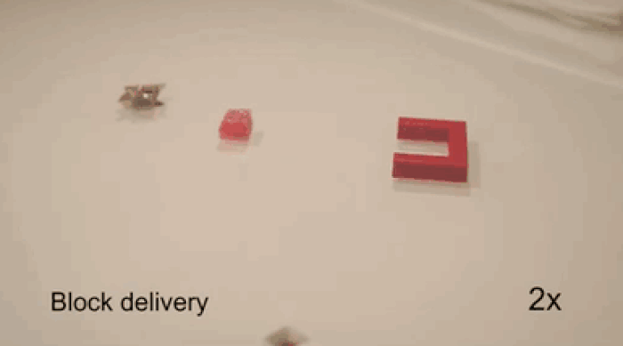 entrega de bloques de robot de origami