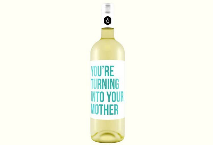 etiqueta de vino madre