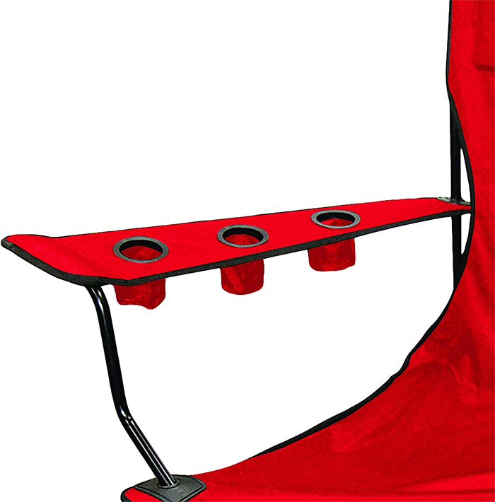 silla de lona plegable con seis portavasos
