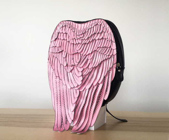 murciélagos krukrustudio mochilas rosa plumas impresas