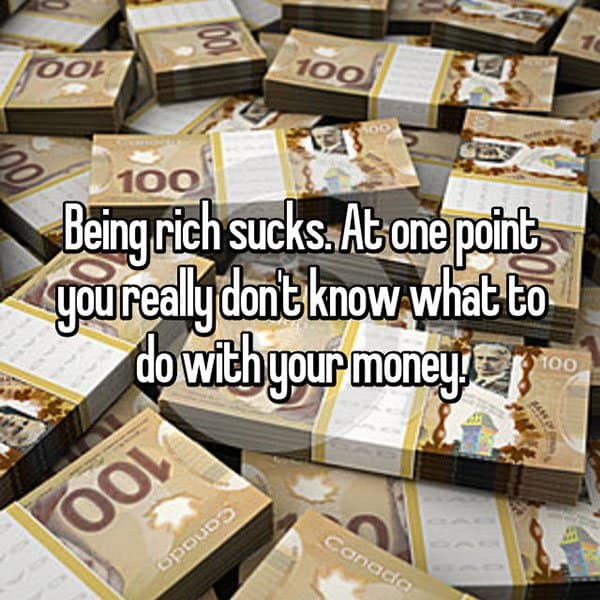 Las personas revelan las desventajas de ser ricas No saben qué hacer