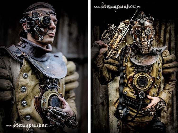 un par de disfraces de steampunk