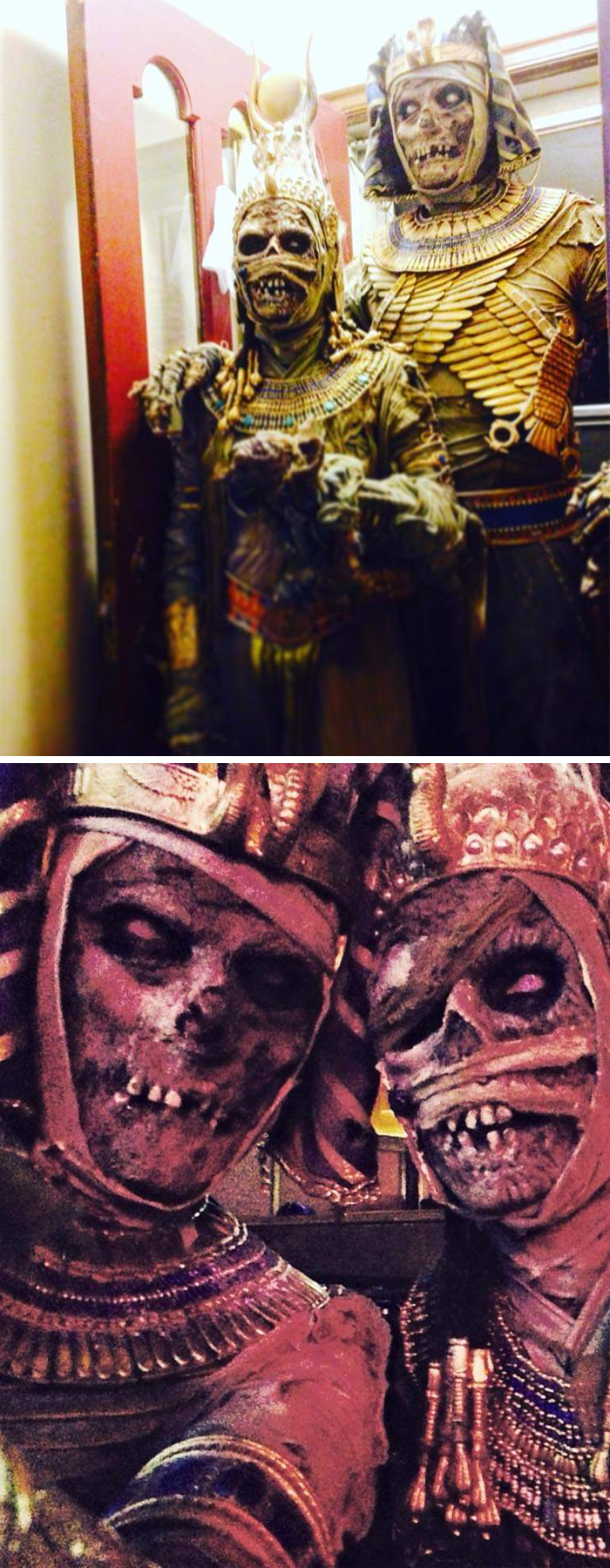 trajes de pareja de momia espeluznante