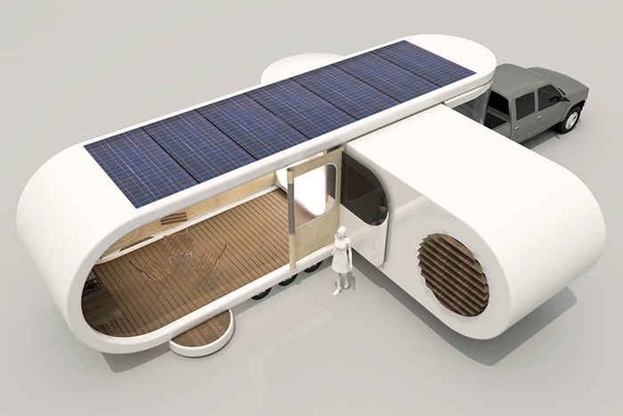Foto del concepto del techo del panel solar de Romotow