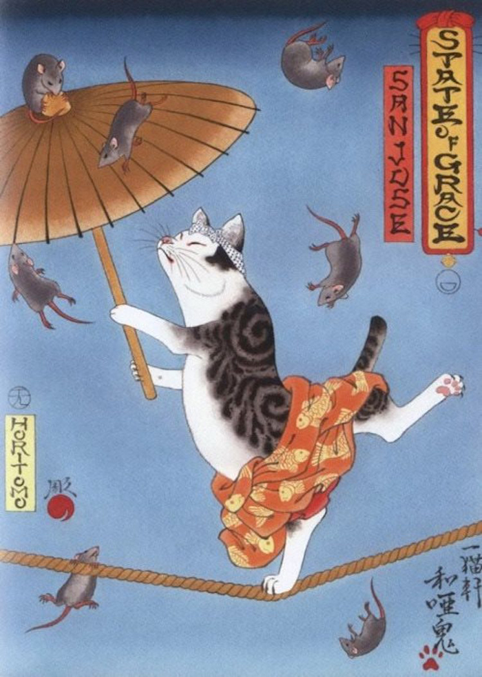 equilibrio cuerda monmon gatos kazuaki horitomo