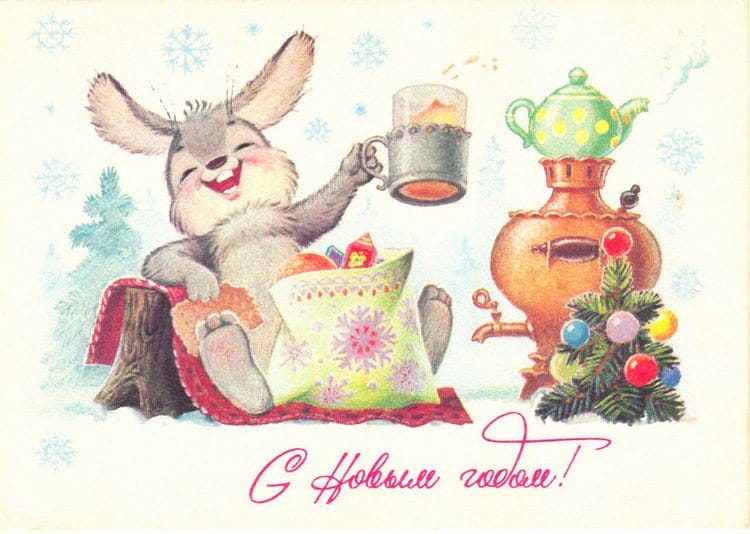 tarjeta de bebida de conejo
