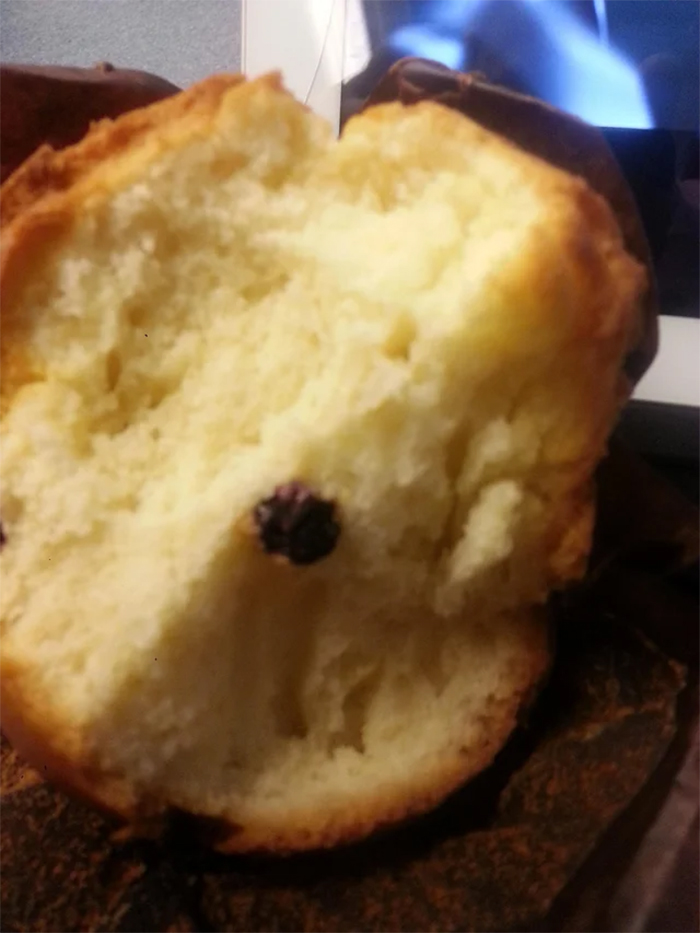 la comida del muffin de arándanos falla