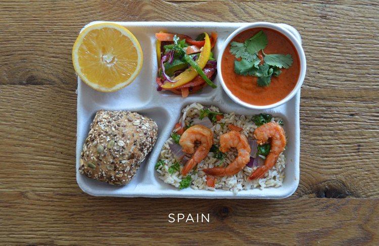 almuerzo escolar - en todo el mundo - españa