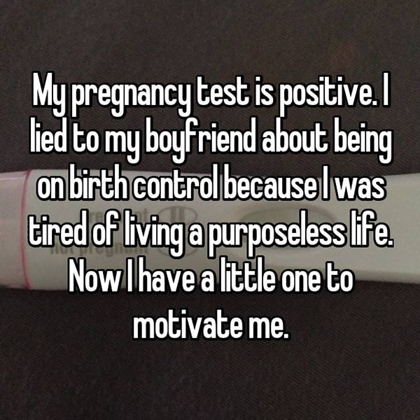 mentir acerca de usar un método anticonceptivo positivo