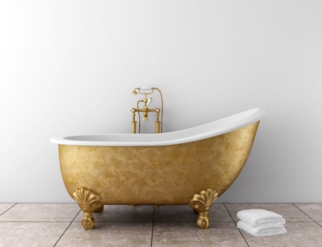 Lujosas bañeras de oro