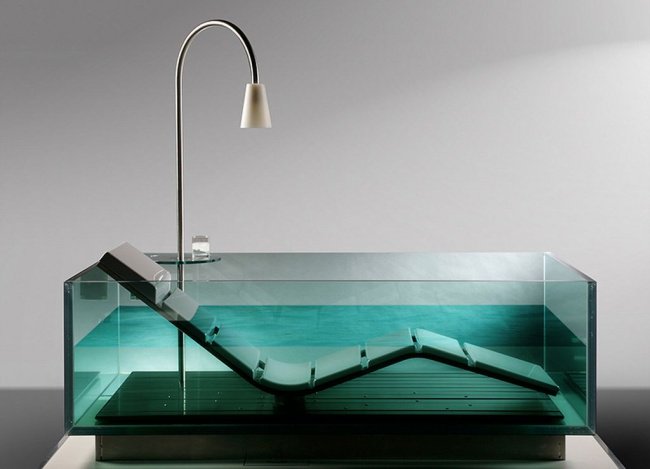 Lujosas bañeras transparentes