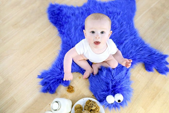 alfombra de galletas de leche para bebés
