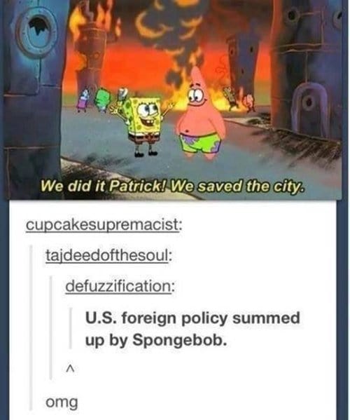 esponja-política exterior