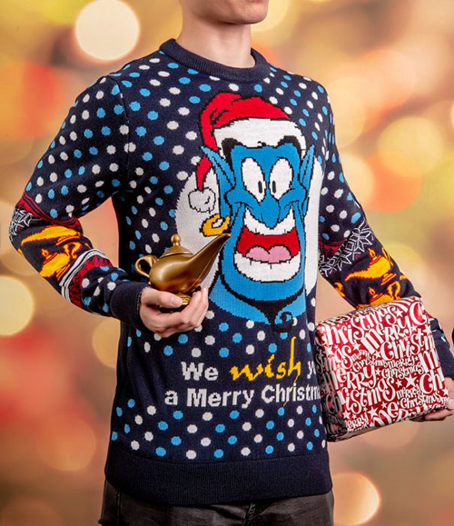Suéter navideño Ugly Aladdin de Disney para hombre
