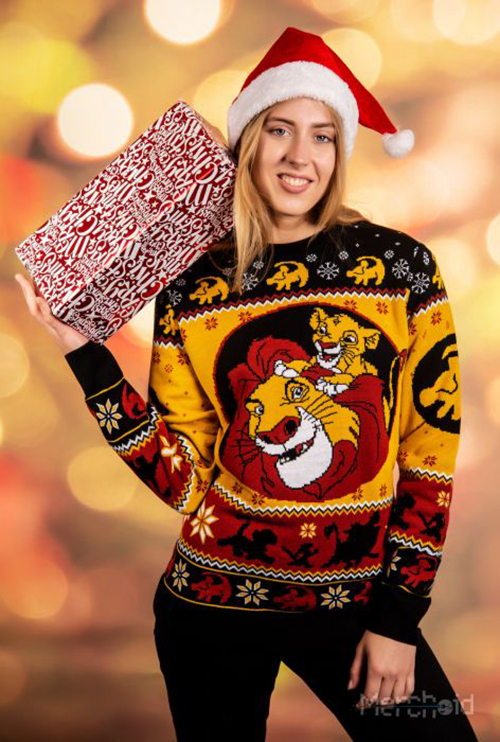Suéter navideño de Disney Ugly Lion King para mujer
