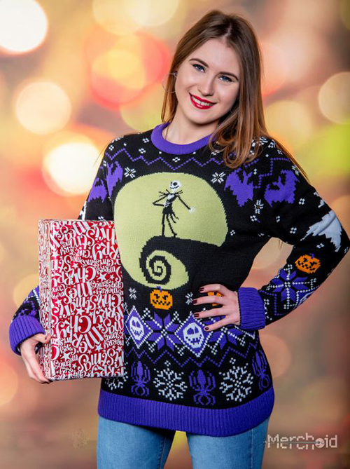 Pesadilla antes de Navidad suéter feo de Navidad de Disney para mujer
