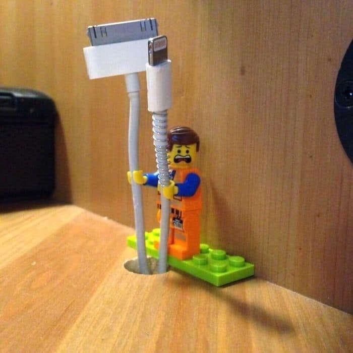 Soporte de cable lego Genius Life Hacks