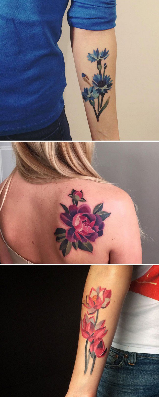 tatuaje unisex del arte de la flor de Sasha