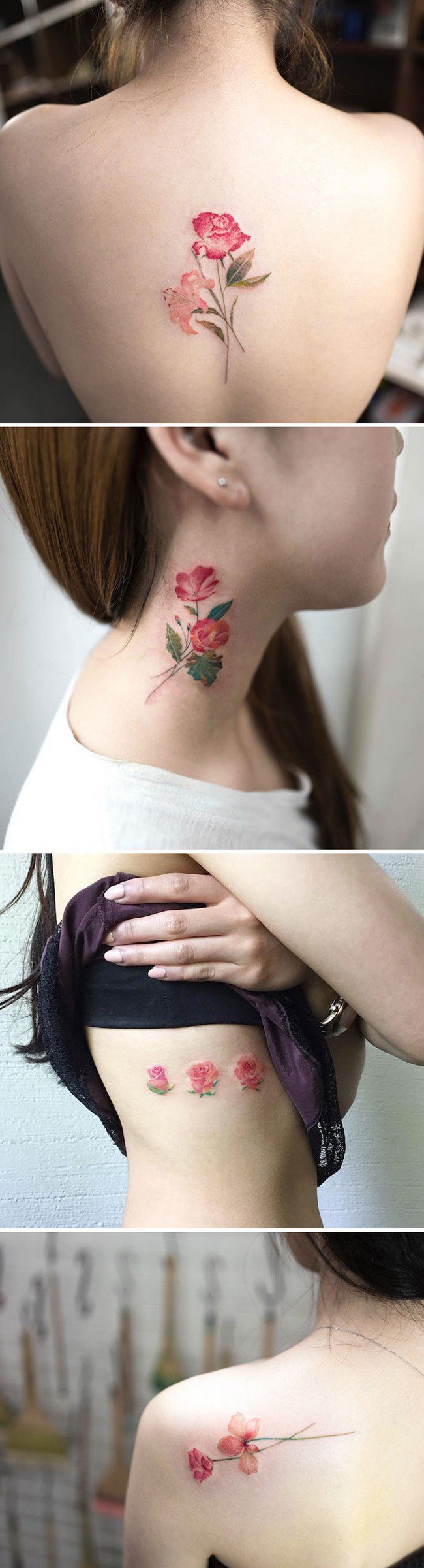 hongdam art flor tatuaje