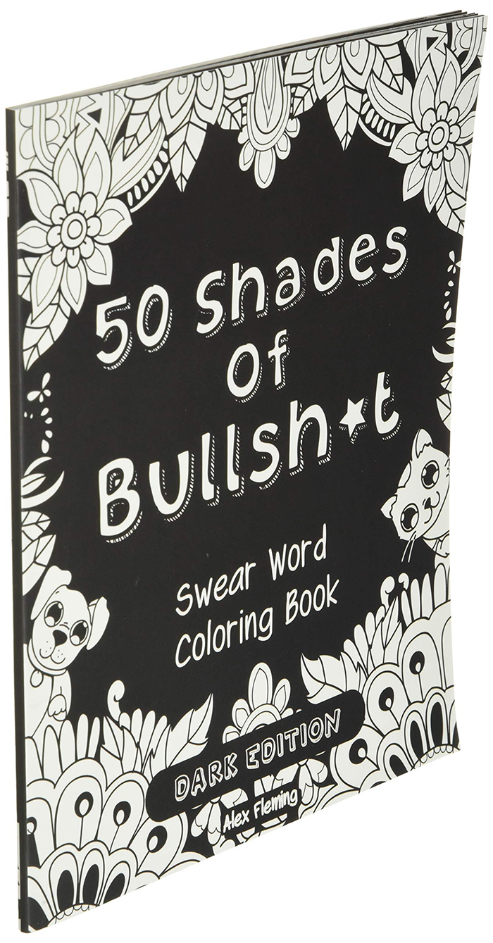 Cincuenta sombras de tonterías juran palabras de libros para colorear