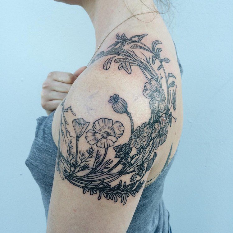 tatuaje de flor