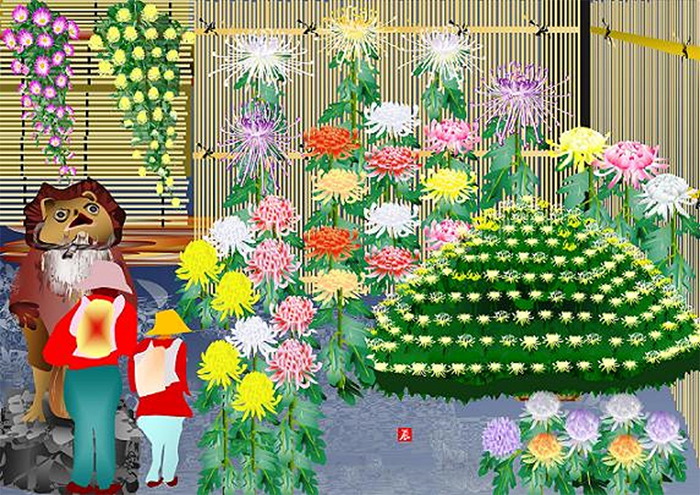 tatsuo horiuchi la exhibición de crisantemo