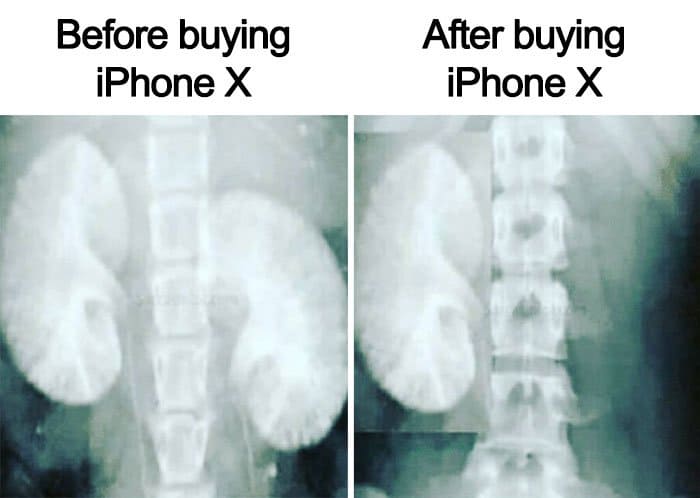 Reacciones en el nuevo iPhone X antes y después