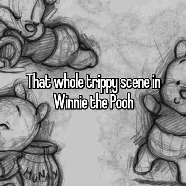 Escena Trippy Cosas espeluznantes en las películas de Disney winnie the pooh