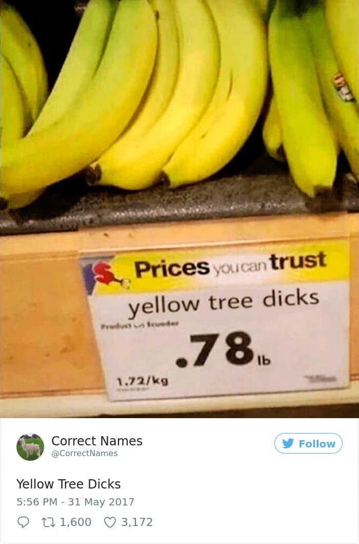 La cuenta de Twitter Everyday cambia el nombre de Yellow Tree Dicks