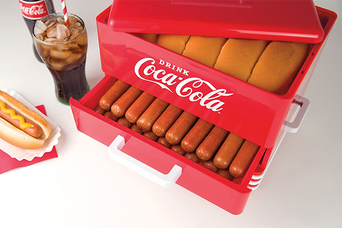 vaporizador de hot dog de coca-cola en estilo diner