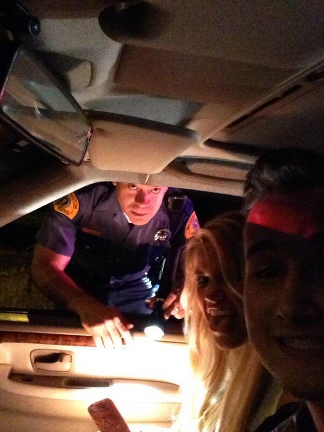 selfie de la policía