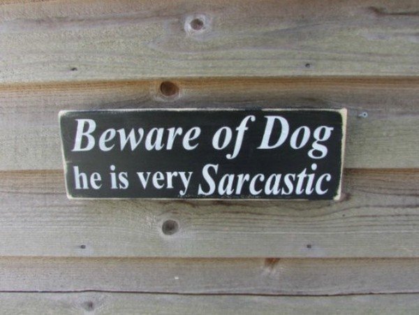 signo de perro sarcástico