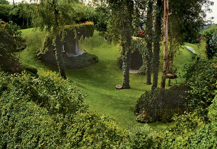 jardín de la casa hobbit