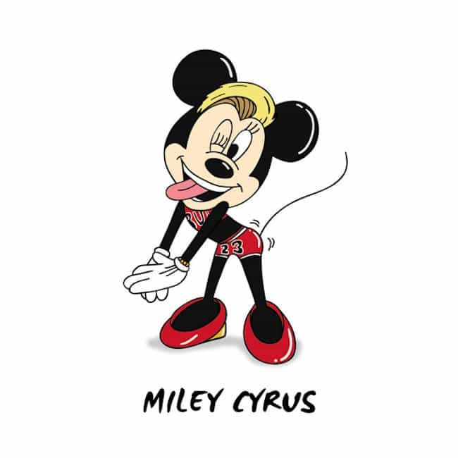 Popstars como personajes icónicos de dibujos animados de miley cyrus
