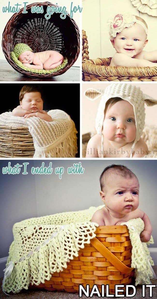 lindos bebés en cestas
