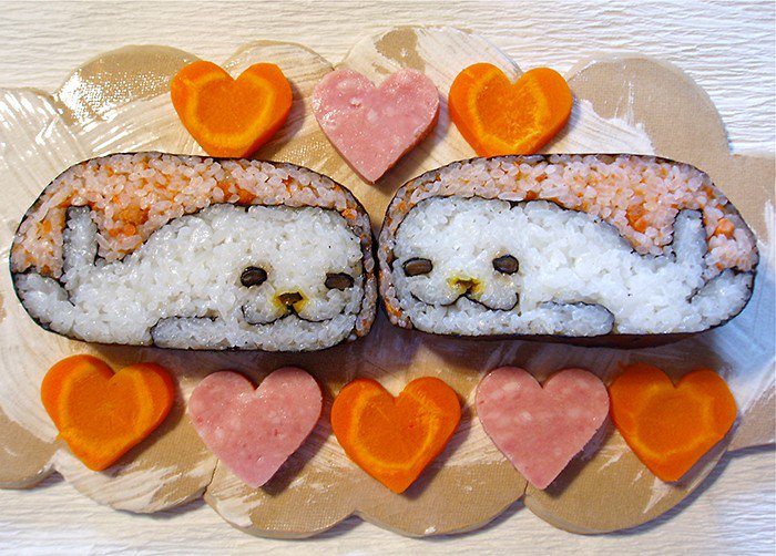 lindo sushi de foca