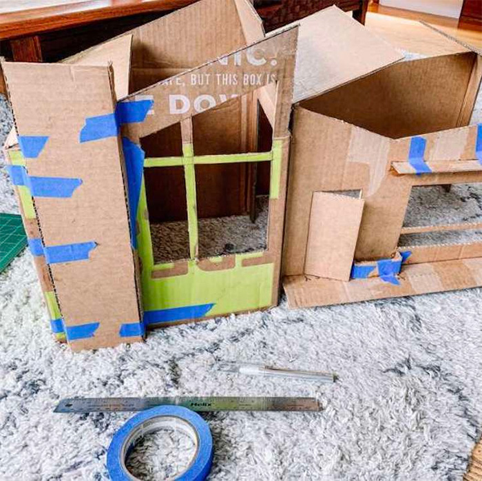 casa de gato de cartón de lijadoras gentry