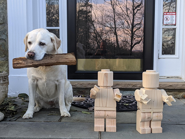 figuras de lego de madera