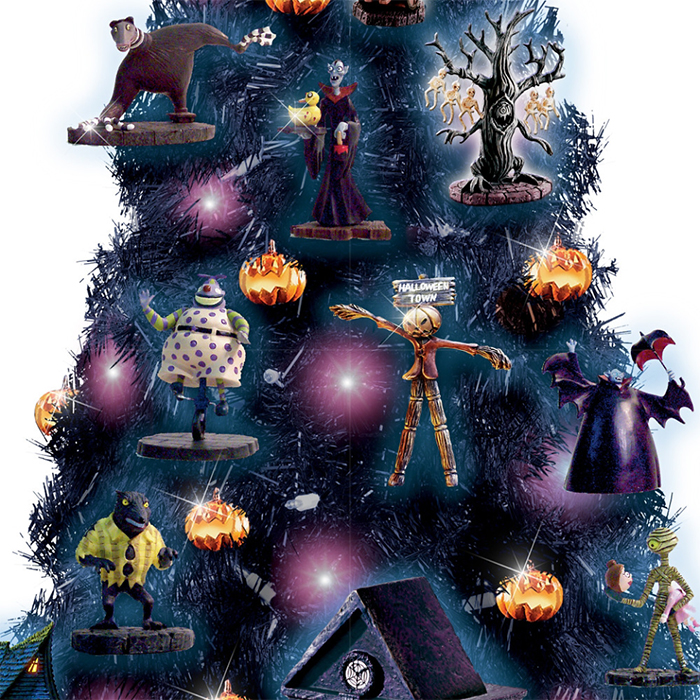 pesadillas antes de las figuras de iluminación del árbol de Navidad