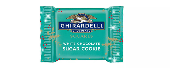 galleta de azúcar de chocolate blanco ghirardelli embalaje individual