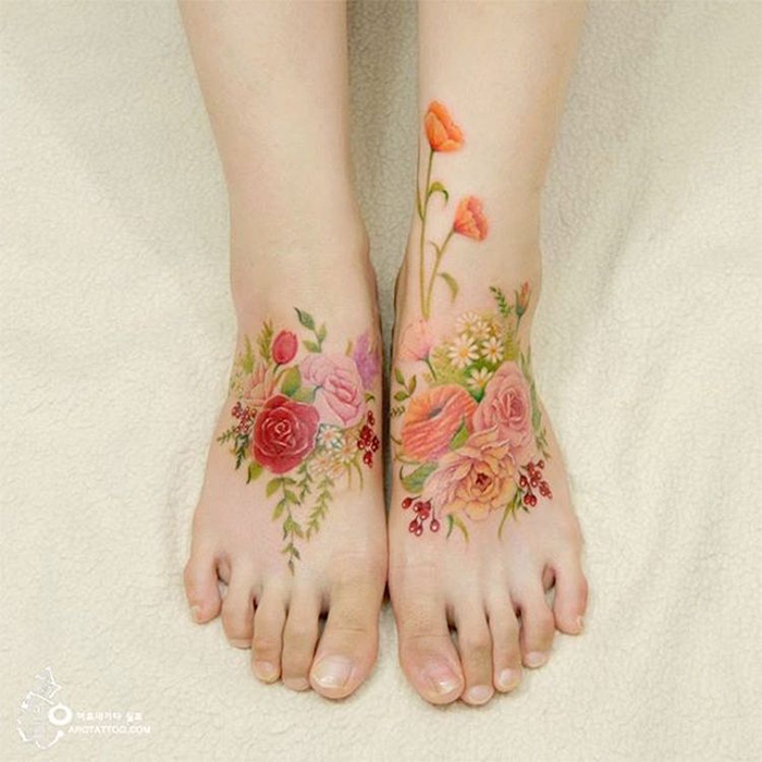 tatuajes de flores de silo