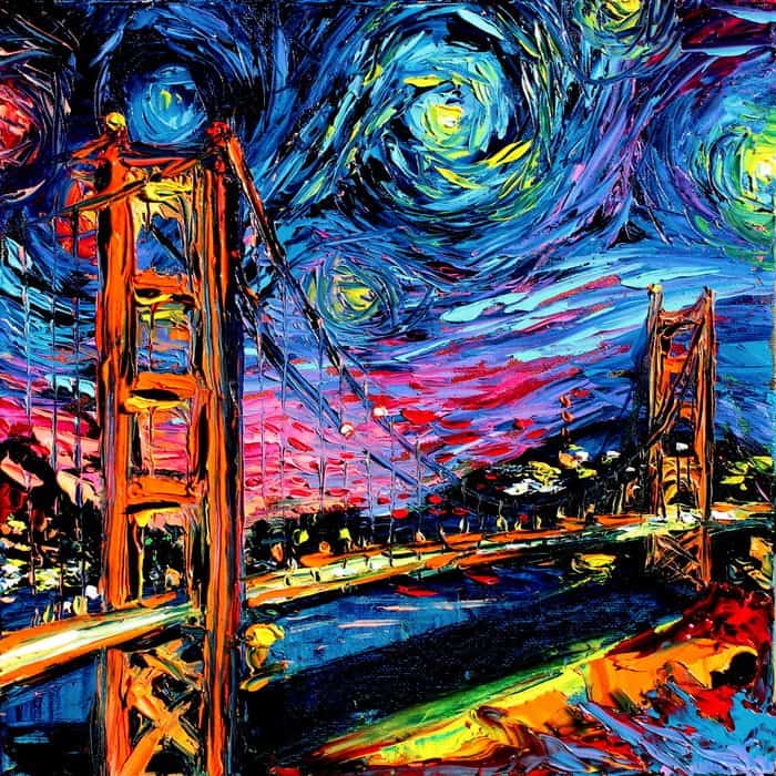 Cuadro incorrecto para el puente Van Gogh Golden Gate aja kusick