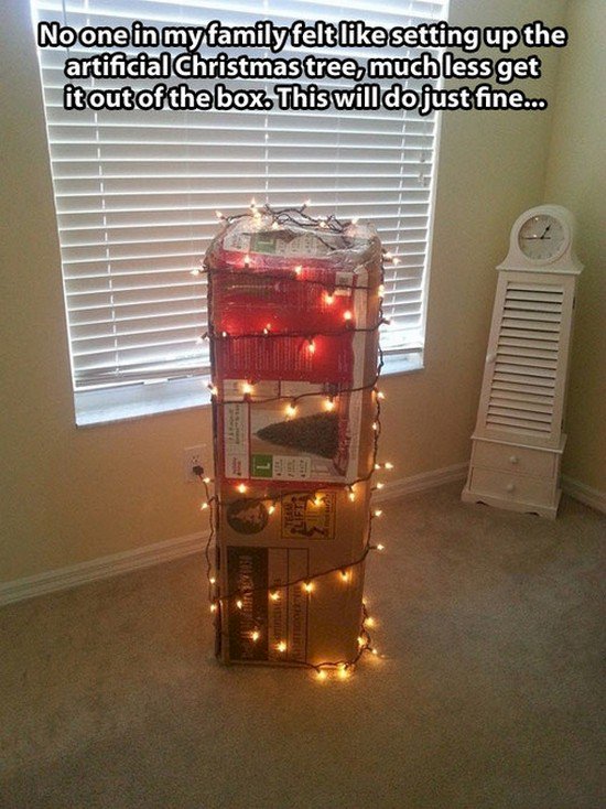 Luces de caja de árbol de Navidad