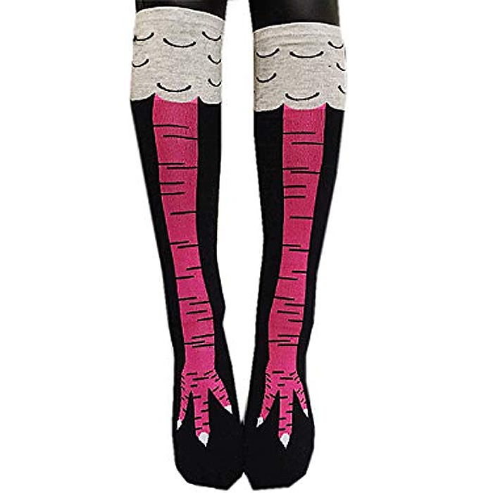 calcetines de pierna de pollo rojo amazon rosa