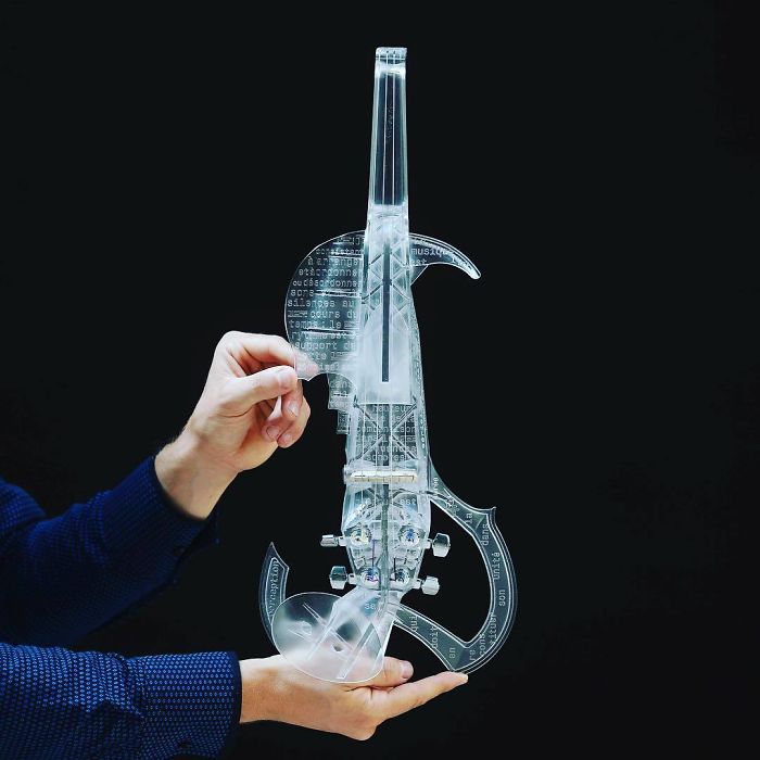 Creando una gran impresión de violín transparente en 3D
