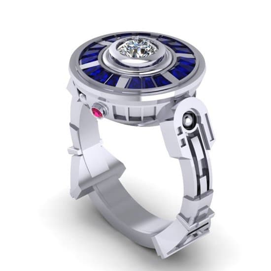 anillo de bodas droide de la guerra de las galaxias