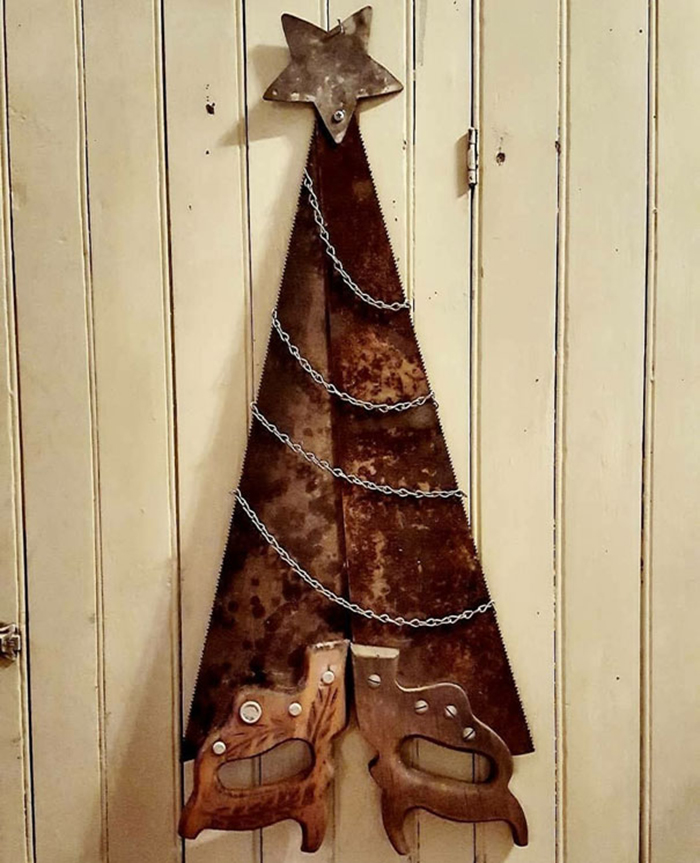 ideas creativas para árboles de navidad sierras de mano
